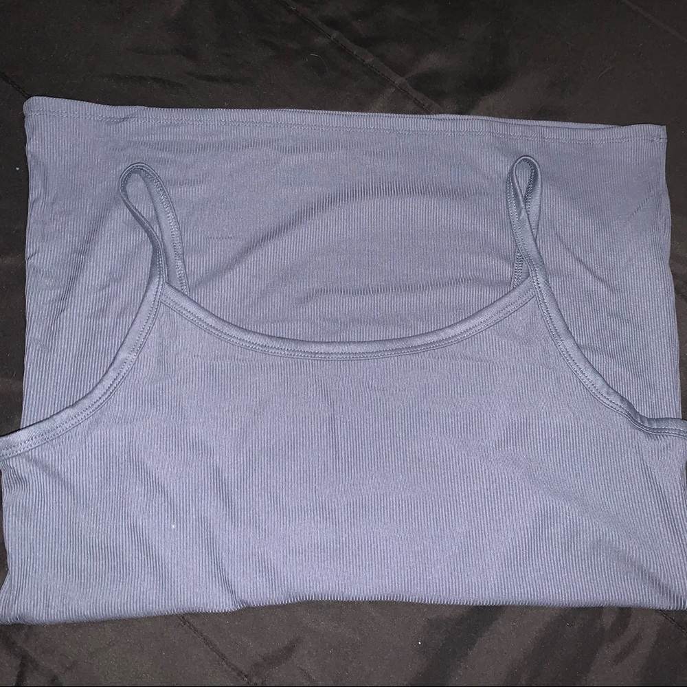 PALE BLUE LONG, WOMANS TANK TOP SIZE XXL //